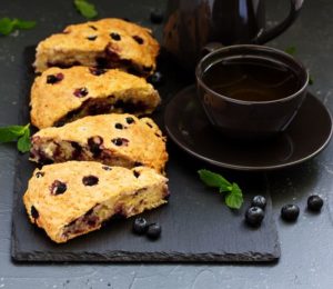 Mango Green Tea and Blueberry Scone